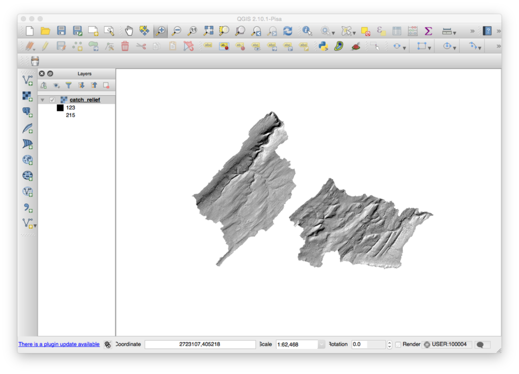 Hillshade in QGIS